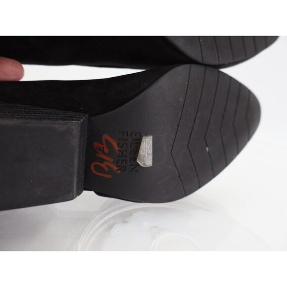 Eileen Fisher Women's Lily Pump Size 7 Pointed D'orsay Block Heel Black Suede - Picture 8 of 10